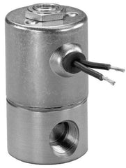 KIP - 1/4" Port, Direct Acting, Brass Solenoid Valve - Normally Open, 100 Max PSI, Buna-N Seal - Americas Industrial Supply