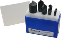 M.A. Ford - 7 Piece, 3/16 to 1" Head Diam, 90° Included Angle, Single End Countersink Set - Americas Industrial Supply