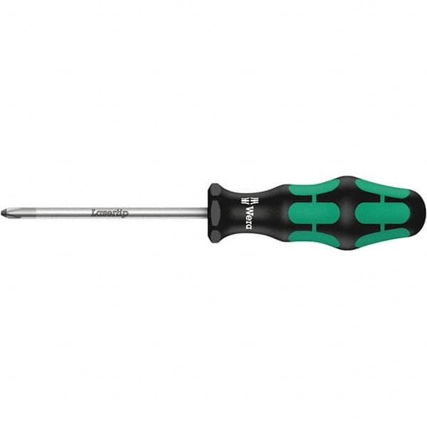 Wera - #4 Point, 8" Blade Length Posidrive Screwdriver - 405mm OAL - Americas Industrial Supply