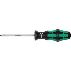 Wera - #2 Point, 4" Blade Length Posidrive Screwdriver - 398mm OAL - Americas Industrial Supply