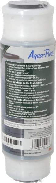 3M Aqua-Pure - 3" OD, 5µ, Cellulose Fiber Carbon & Scale Cartridge Filter - 9-3/4" Long, Reduces Dirt, Rust, Tastes, Odors & Scale - Americas Industrial Supply