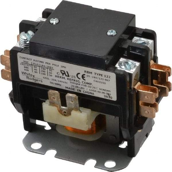 White-Rodgers - Definite Purpose Contactors   Number of Poles: 2    Resistive Load Rating (A): 50A@277VAC; 50A@480VAC; 50A@600VAC - Americas Industrial Supply