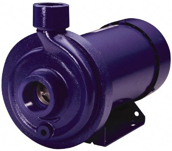 Goulds Pumps - ODP Motor, 208-230/460 Volt, 4.0/2.0 Amp, 3 Phase, 1 HP, 3500 RPM, Cast Iron Straight Pump - 1-1/4 Inch Inlet, 1 Inch Outlet, 44 Max Head psi, 316L Stainless Steel Impeller, Carbon Ceramic Buna Seal, 102 Ft. Shut Off - Americas Industrial Supply