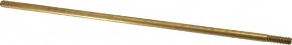 Made in USA - 12" Long, 5/16-18 Thread, Float Valve Rod - Brass, 1/2" Thread Length - Americas Industrial Supply