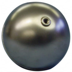 Made in USA - 2" Diam, Spherical, Internal Connection, Metal Float - 1/4-20 Thread, Stainless Steel, 1,000 Max psi, 22 Gauge - Americas Industrial Supply