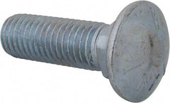 Value Collection - 5/8-11 UNC 2" Length Under Head, Standard Square Neck, Carriage Bolt - Grade 5 Steel, Zinc-Plated Finish - Americas Industrial Supply