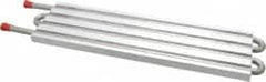 Lytron - 12" Long x 3-1/2" High, Straight Connection Stainless Steel Tube Cold Plate - 3/8 OD Tube, 4-Pass Fluid Path, Deionized Water or Corrosive Fluids Cooling, 1/2" Thick - Americas Industrial Supply