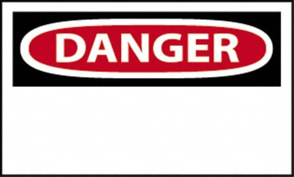 NMC - "Danger", 10" Long x 14" Wide, Fiberglass Safety Sign - Rectangle, 0.095" Thick, Use for Accident Prevention - Americas Industrial Supply