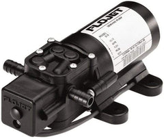 FloJet - 3/8 Inlet Size, 3/8 Outlet Size, Demand Switch 40 PSI, Diaphragm Spray Pump - 12 Input Voltage, Santoprene, Polypropylene, 1.00 Max GPM, Barbed - Americas Industrial Supply