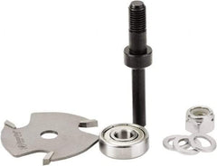 Amana Tool - 1-7/8" Cut Diam, 1/8" Length of Cut, 3 Flute Slotting Edge Profile Router Bit - Carbide-Tipped, 1/4" Shank Diam, 2-3/8" OAL, Uncoated - Americas Industrial Supply