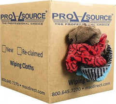 PRO-SOURCE - Reclaimed Rags - Assorted Colors, Terry Cloth, Medium Lint, 5 Lbs. at 3 to 4 per Pound, Box - Americas Industrial Supply