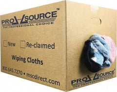 PRO-SOURCE - Reclaimed Rags - Assorted Colors, Terry Cloth, Medium Lint, 25 Lbs. at 3 to 4 per Pound, Box - Americas Industrial Supply