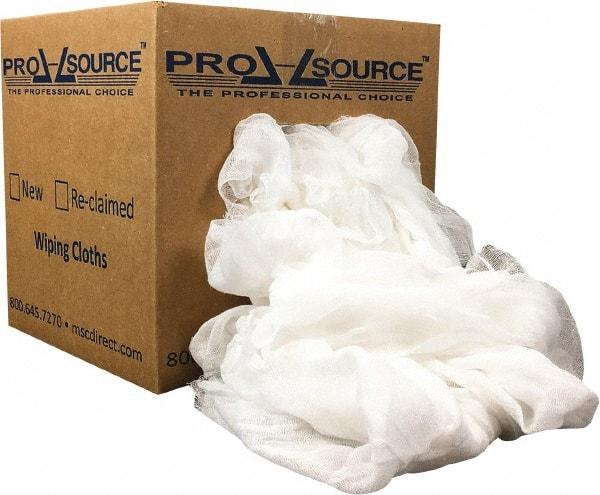 PRO-SOURCE - 55 Piece, Lint Free White Cheesecloth - 36 Inch Long x 30 Inch Wide Sheet, Washed, Box - Americas Industrial Supply