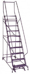 Cotterman - 162" 12 Step Ladder - 350 Lb Capacity, 120" Platform Height, 32" Base Width x 88" Depth, Grip Strut - Americas Industrial Supply