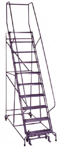 Cotterman - 192" 15 Step Ladder - 350 Lb Capacity, 150" Platform Height, 42" Base Width x 108" Depth, Grip Strut - Americas Industrial Supply