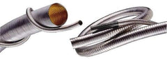Kuriyama of America - 8" ID x 8-1/8" OD, -60 to 750°F, Galvanized Steel Unlined Flexible Metal Duct Hose - 0.01 to 0.012 Gage Thickness, 50" Bend Radius, 25' Long - Americas Industrial Supply