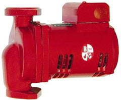 Bell & Gossett - 1/6 hp, 9-1/8" Long, 1 Phase, Cast Iron Housing, Noryl Impeller, Inline Circulator Pump - 115 Volt, 60 Hz, 6-3/8" Flange Width, Bell & Gossett Part No. 1BL002, 150 Max psi, ODP Motor - Americas Industrial Supply