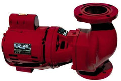 Bell & Gossett - 1/6 hp, 16-5/8" Long, 1 Phase, Cast Iron Housing, Brass Impeller, Inline Circulator Pump - 115 Volt, 60 Hz, 8-1/2" Flange Width, Bell & Gossett Part No. 102214, 125 Max psi, ODP Motor - Americas Industrial Supply