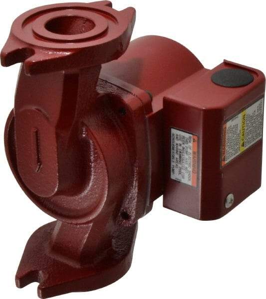 Bell & Gossett - 1/40 hp, 5-9/16" Long, 1 Phase, Cast Iron Housing, Polypropylene Impeller, Inline Circulator Pump - 115 Volt, 60 Hz, 6-3/8" Flange Width, Bell & Gossett Part No. 103267, 150 Max psi, ODP Motor - Americas Industrial Supply