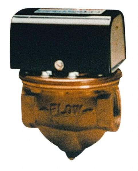 McDonnell & Miller - 100 psi, Brass Housing, High Sensitivity Flow Switch - 2.5 Flow Set Point, 0.12 to 2.5 GPM - Americas Industrial Supply