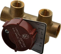 Bell & Gossett - 2" Pipe, Solder End Connections, Inline Calibrated Balance Valve - 5-1/8" Long, 4-1/8" High, 300 Max psi, Brass Body - Americas Industrial Supply