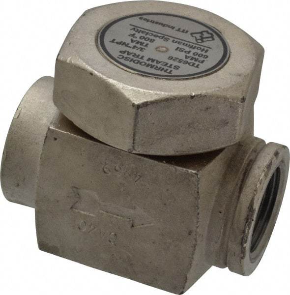 Hoffman Speciality - 3/4 Female" Pipe, Stainless Steel Thermodisc Steam Trap - 600 Max psi - Americas Industrial Supply