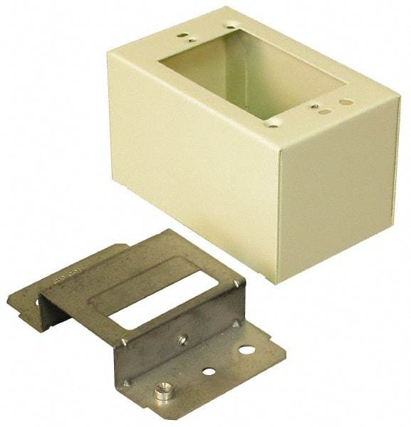 Wiremold - 4-5/8 Inch Long x 2-7/8 Inch Wide x 2-3/4 Inch High, Rectangular Raceway Box - Ivory, For Use with Wiremold 2400 Series Raceways - Americas Industrial Supply