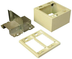 Wiremold - 4-3/4 Inch Long x 4-3/4 Inch Wide x 2-3/4 Inch High, Rectangular Raceway Box - Ivory, For Use with Wiremold 2400 Series Raceways - Americas Industrial Supply