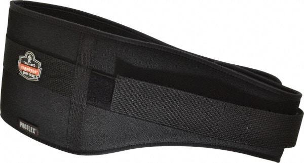 Ergodyne - Size L, Hook & Loop, Nylon/Foam Belt - 34 to 38" Waist, 7-3/4" Wide, Lumbar Support, Black - Americas Industrial Supply