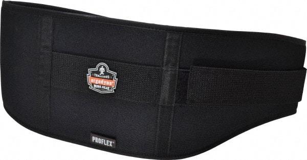 Ergodyne - Size XL, Hook & Loop, Nylon/Foam Belt - 38 to 42" Waist, 7-3/4" Wide, Lumbar Support, Black - Americas Industrial Supply