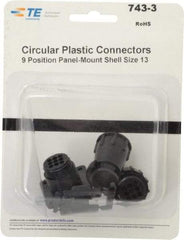 Tyco/Amp - Panel Mount Plug and Receptacle Kit - 13 to 9 AWG Compatible Wire Size - Americas Industrial Supply