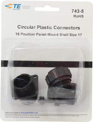 Tyco/Amp - Panel Mount Plug and Receptacle Kit - 17 to 16 AWG Compatible Wire Size - Americas Industrial Supply