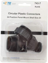 Tyco/Amp - Panel Mount Plug and Receptacle Kit - 24 to 23 AWG Compatible Wire Size - Americas Industrial Supply