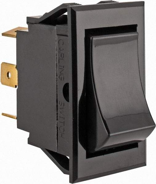 GC/Waldom - DPDT, Momentary (MO), On-On Sequence, Appliance Rocket Switch - 15 Amps at 125 Volts, 10 Amps at 250 Volts, 3/4 hp at 125/250 VAC, Quick Connect, Panel Mount - Americas Industrial Supply