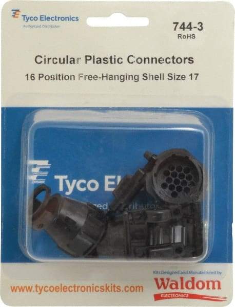 Tyco/Amp - Panel Mount Plug and Receptacle Kit - 16 to 17 AWG Compatible Wire Size - Americas Industrial Supply