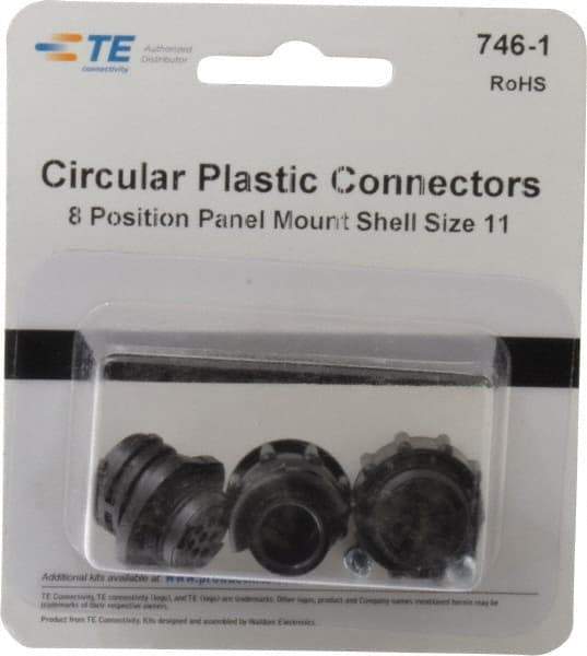 Tyco/Amp - Panel Mount Plug and Receptacle Kit - 11 to 8 AWG Compatible Wire Size - Americas Industrial Supply