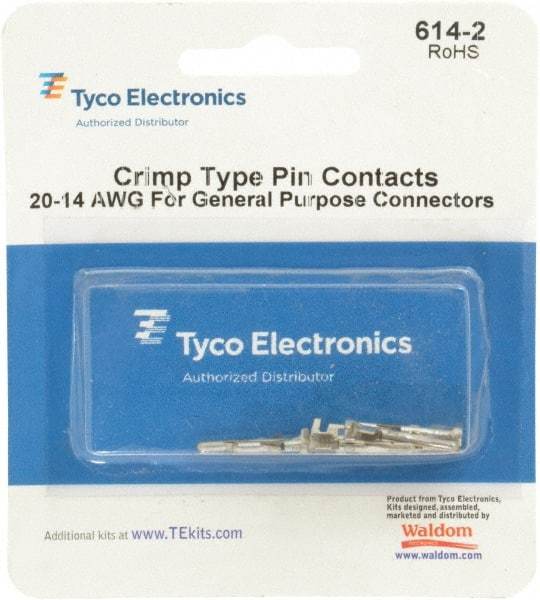 Tyco/Amp - 20 to 14 AWG Wire Modular Receptacle Plug Connector Pin Contact - Americas Industrial Supply