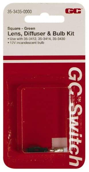 GC/Waldom - Pushbutton Switch Lens - Clear, Square Button - Americas Industrial Supply