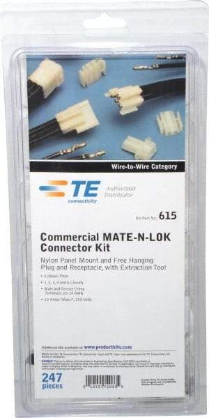 Tyco/Amp - 247 Piece, Wire Connector Kit - 20 to 14 AWG Compatible Wire Size - Americas Industrial Supply