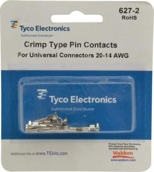 Tyco/Amp - 20 to 14 AWG Wire Modular Receptacle Plug Connector Pin Contact - Americas Industrial Supply