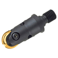 Iscar - 16mm Cut Diam, 9.4mm Max Depth of Cut, Indexable Ball Nose End Mill - 32.6mm Head Length, M08 Modular Connection, CDP D-M Toolholder - Americas Industrial Supply