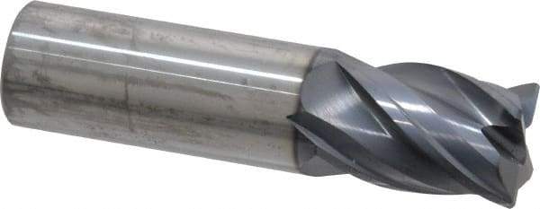 SGS - 3/4", 4 Flute, Single End, Solid Carbide, 0.0350 - 0.0400" Corner Radius End Mill - 3" OAL, Right Hand Flute, 1" LOC, Right Hand Cut - Americas Industrial Supply