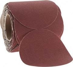 Norton - 6" Diam, 120 Grit Ceramic Adhesive PSA Disc - Medium Grade, Maroon, F Weighted Backing, Flexible - Americas Industrial Supply