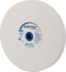 Norton - 150 Grit Aluminum Oxide Bench & Pedestal Grinding Wheel - 8" Diam x 1" Hole x 1" Thick, 3600 Max RPM, J Hardness, Very Fine Grade , Vitrified Bond - Americas Industrial Supply