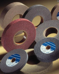 Norton - 6" Diam, 2" Face Width, 1" Center Hole, Medium Grade, Aluminum Oxide Deburring Wheel - Convolute, Density 6 Grade, 6,000 RPM - Americas Industrial Supply