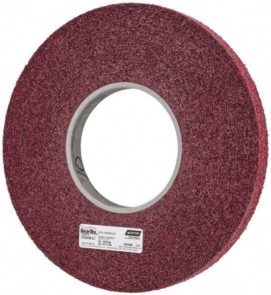 Norton - 12" Diam, 1" Face Width, 5" Center Hole, Medium Grade, Aluminum Oxide Deburring Wheel - Convolute, Density 6 Grade, 3,000 RPM - Americas Industrial Supply
