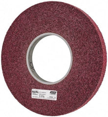 Norton - 12" Diam, 1" Face Width, 5" Center Hole, Medium Grade, Aluminum Oxide Deburring Wheel - Convolute, Density 6 Grade, 3,000 RPM - Americas Industrial Supply