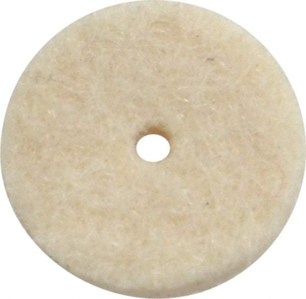 Made in USA - 1/2" Diam x 1/8" Thick Unmounted Buffing Wheel - Polishing Wheel, 1/64" Arbor Hole, Soft Density - Americas Industrial Supply