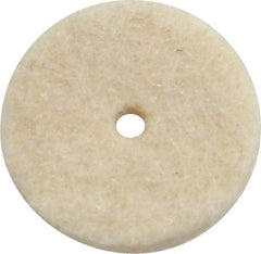 Made in USA - 1/2" Diam x 1/8" Thick Unmounted Buffing Wheel - Polishing Wheel, 1/64" Arbor Hole, Soft Density - Americas Industrial Supply