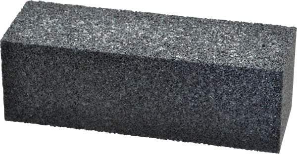 Made in USA - 6" Long x 2" Wide x 2" Thick, Silicon Carbide Sharpening Stone - Plain Rectangle, 24 Grit, Very Coarse Grade - Americas Industrial Supply